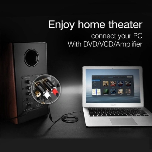 Kup Cablu 3,5mm Jack la 2RCA (Cinch) UGREEN 3m - UGR092 - {ean13} - Sklep Home Screen