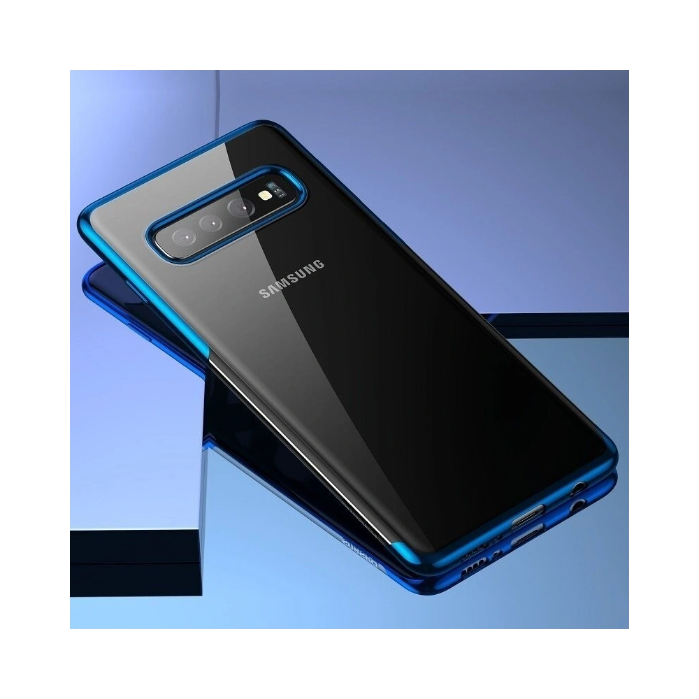 Przezroczyste etui Baseus Shining Case do Samsung Galaxy S10 Plus (niebieskie)