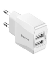 Baseus Mini-Netzladegerät 2x USB - weiß