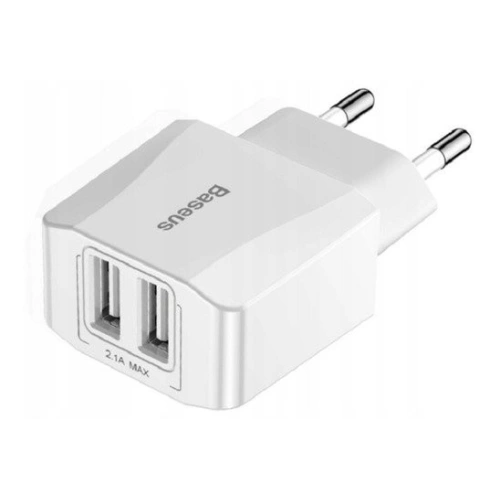 Kup Mini hálózati töltő Baseus 2x USB - fehér - BSU553WHT - {ean13} - Sklep Home Screen