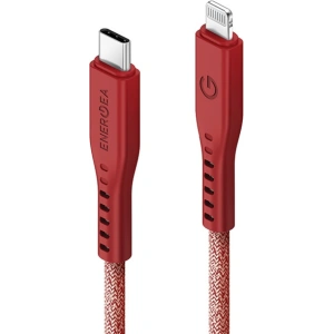 Kabel ENERGEA Flow C94 USB-C / Lightning MFI, 60W, 3A, PD, Schnellladung, 1.5m rot/red