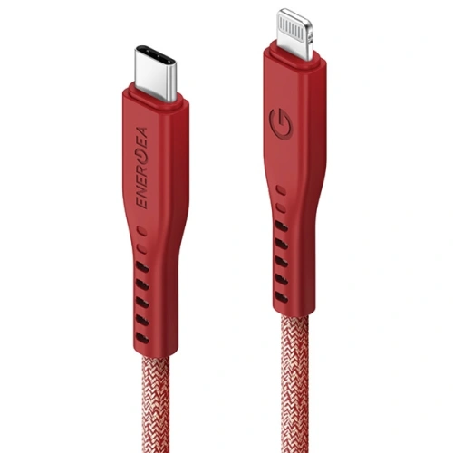 Kup Kabel ENERGEA Flow C94 USB-C / Lightning MFI, 60W, 3A, PD, Fast Charge, 1.5m czerwony/red - ENG120 - {ean13} - Sklep Home Screen