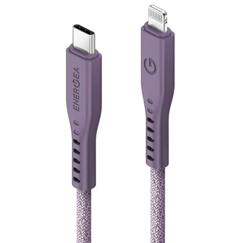Kup 1.5m ENERGEA Flow C94 USB-C / Lightning cablu MFI, 60W, 3A, PD, încărcare rapidă, violet/violet - ENG121 - {ean13} - Sklep Home Screen