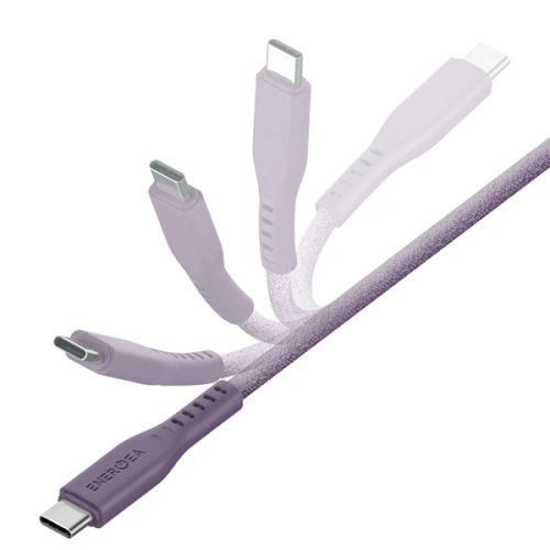 Kup Kabel ENERGEA Flow C94 USB-C / Lightning MFI, 60W, 3A, PD, Fast Charge, 1.5m fioletowy/purple - ENG121 - {ean13} - Sklep Home Screen
