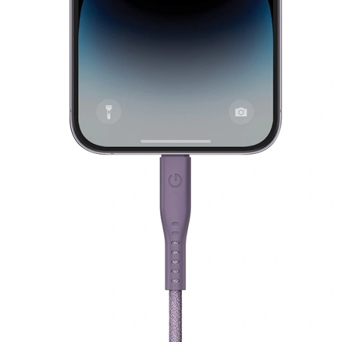 Kup 1.5m ENERGEA Flow C94 USB-C / Lightning cablu MFI, 60W, 3A, PD, încărcare rapidă, violet/violet - ENG121 - {ean13} - Sklep Home Screen
