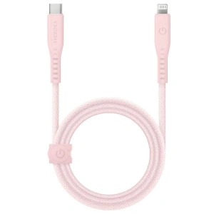 Kabel ENERGEA Flow C94 USB-C / Lightning MFI, 60W, 3A, PD, Fast Charge, 1.5m rosa/pink