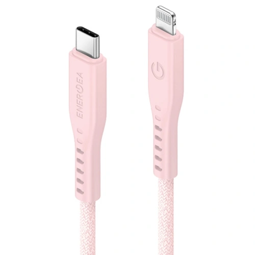 Kup Kabel ENERGEA Flow C94 USB-C / Lightning MFI, 60W, 3A, PD, Fast Charge, 1.5m różowy/pink - ENG123 - {ean13} - Sklep Home Screen