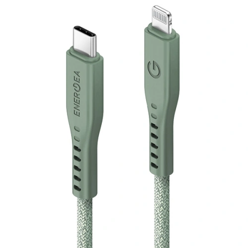 Kup Kabel ENERGEA Flow C94 USB-C / Lightning MFI, 60W, 3A, PD, Fast Charge, 1.5m grün/green - ENG124 - {ean13} - Sklep Home Screen