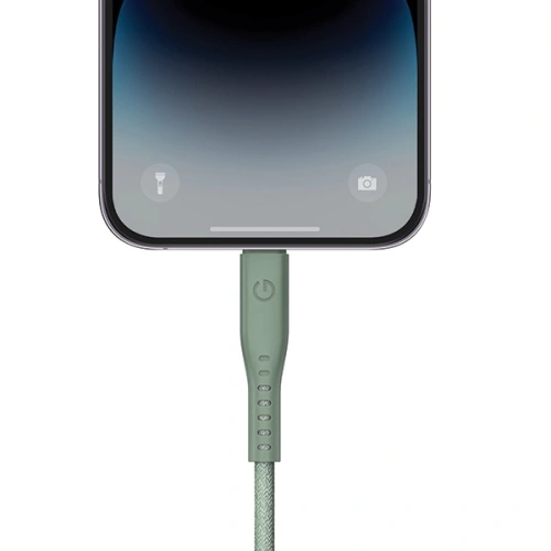 Kup 1.5m ENERGEA Flow C94 USB-C / Lightning cablu MFI, 60W, 3A, PD, încărcare rapidă, verde/verde - ENG124 - {ean13} - Sklep Home Screen