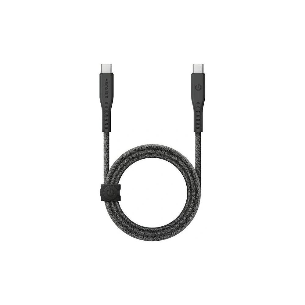 Kabel ENERGEA Flow USB-C / USB-C 240W, 5A, PD, Fast Charge, 1.5m czarny/black