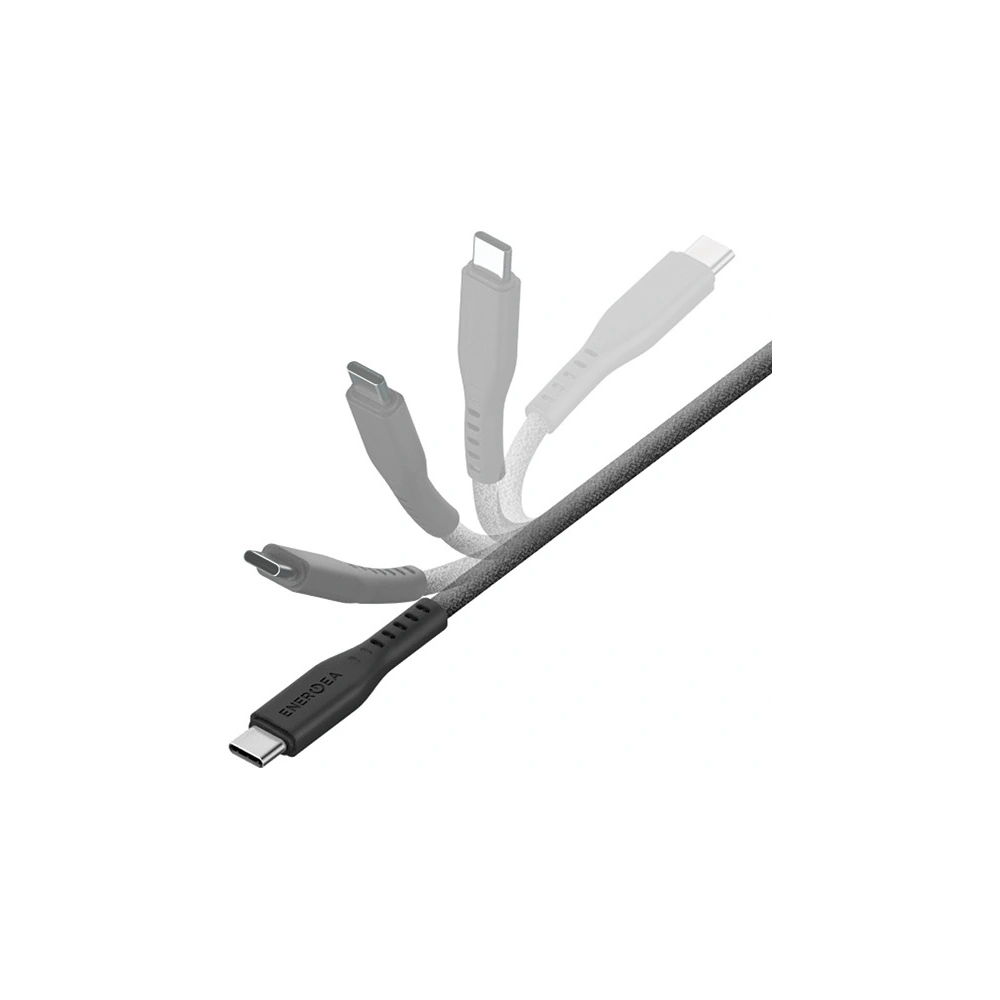 Kabel ENERGEA Flow USB-C / USB-C 240W, 5A, PD, Fast Charge, 1.5m czarny/black