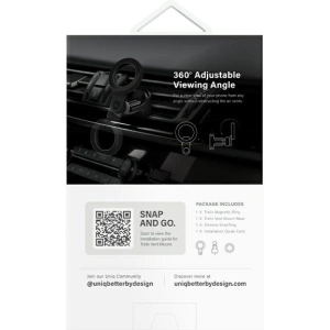 Kup Magnetischer Autohalter für Lüftungsgitter UNIQ Trelix Air Vent Mount schwarz/mittleres Schwarz - UNIQ1078 - {ean13} - Sklep Home Screen