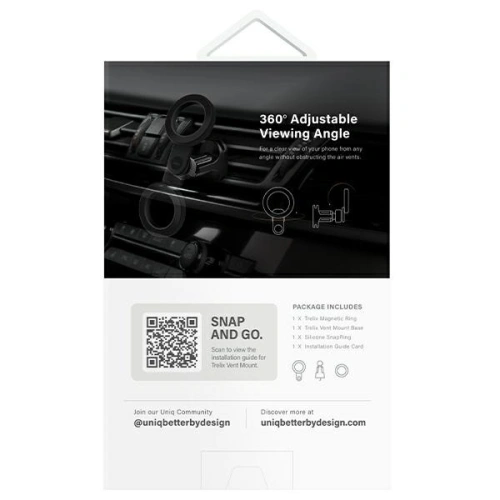 Kup Magnetický automobilový držák na mřížku ventilace UNIQ Trelix Air Vent Mount černý/černá půlnoc. - UNIQ1078 - {ean13} - Sklep Home Screen