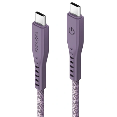 Kup Kabel ENERGEA Flow USB-C / USB-C 240W, 5A, PD, Fast Charge, 1.5m fioletowy/purple - ENG128 - {ean13} - Sklep Home Screen