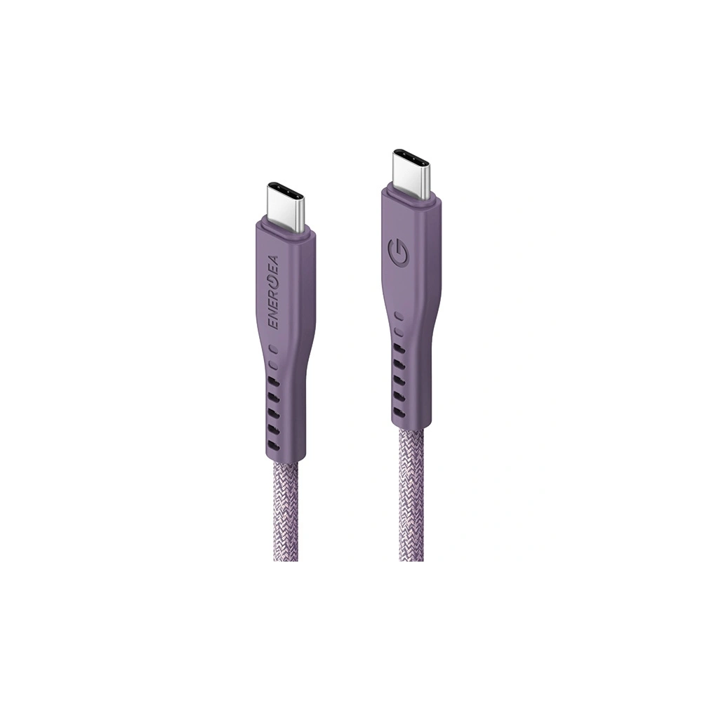 Kabel ENERGEA Flow USB-C / USB-C 240W, 5A, PD, Fast Charge, 1.5m fioletowy/purple 