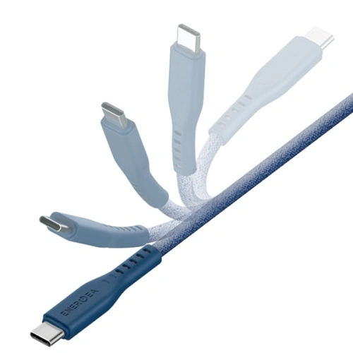 Kup 1.5m ENERGEA Flow USB-C / USB-C 240W cablu, 5A, PD, încărcare rapidă, albastru / albastru - ENG129 - {ean13} - Sklep Home Screen