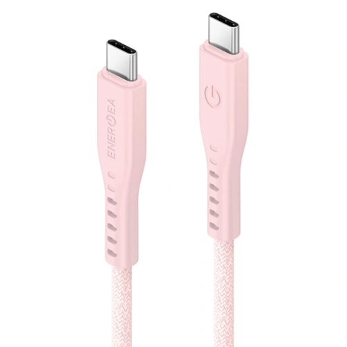 Kup Kabel ENERGEA Flow USB-C / USB-C 240W, 5A, PD, Fast Charge, 1.5m różowy/pink - ENG130 - {ean13} - Sklep Home Screen