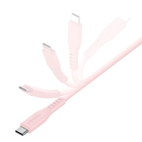 Kup Kabel ENERGEA Flow USB-C / USB-C 240W, 5A, PD, Fast Charge, 1.5m różowy/pink - ENG130 - {ean13} - Sklep Home Screen