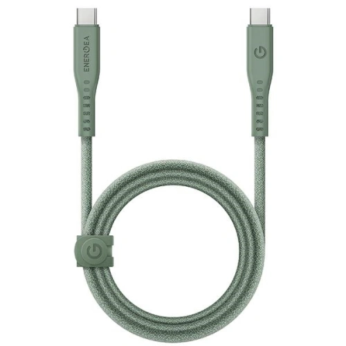 Kup 1.5m ENERGEA Flow USB-C / USB-C 240W, 5A, PD, cablu de încărcare rapidă, verde/verde - ENG131 - {ean13} - Sklep Home Screen