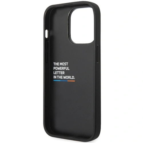 Kup Case BMW BMHCP14L22NSTB Apple iPhone 14 Pro Stamped Tricolor Stripe schwarz/black - BMW580 - {ean13} - Sklep Home Screen