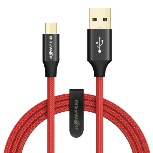 Kup Kabel Micro USB AmpCore Turbo BlitzWolf BW-MC7 1m (czerwony) - BLZ098RED - {ean13} - Sklep Home Screen
