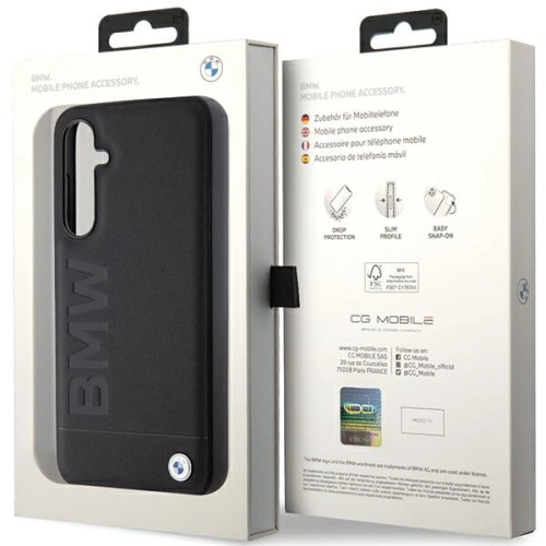 Buy BMW BMHCS23FESLLBK Samsung Galaxy S23 FE Leather Hot Stamp black - BMW583 - {ean13} - Home Screen Store Europe