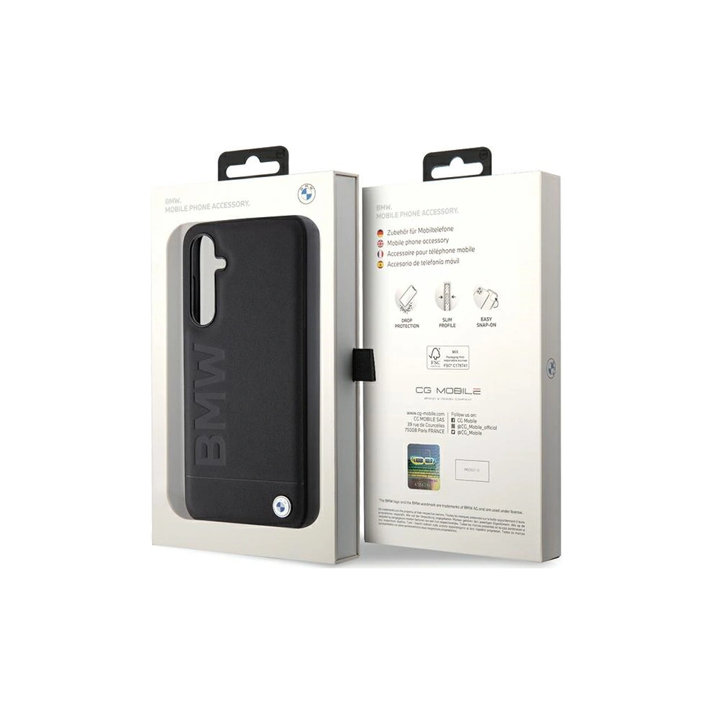 Etui BMW BMHCS23FESLLBK Samsung Galaxy S23 FE Leather Hot Stamp czarny/black