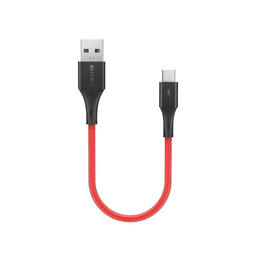 Kabel Micro USB BlitzWolf BW-MC12 2A 0,3m (czerwony)