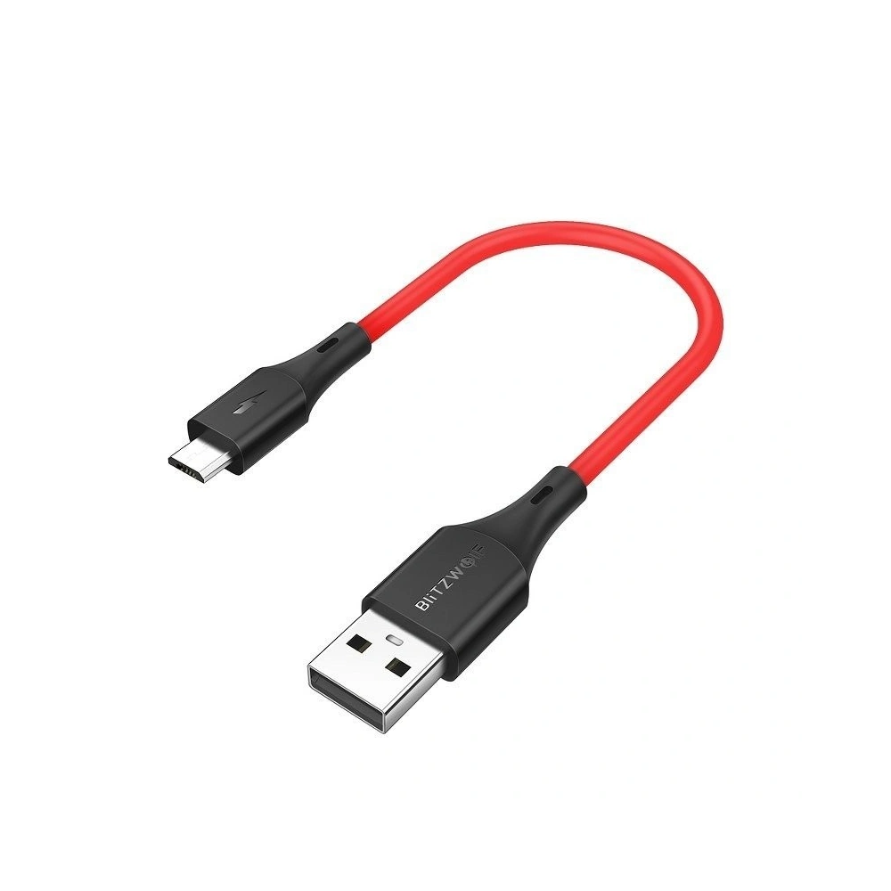 Kabel Micro USB BlitzWolf BW-MC12 2A 0,3m (czerwony)