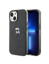 Karl Lagerfeld Apple Husă KLHMP14SHFCKNOK iPhone 14 / 15 husă rigidă IML Ikonik MagSafe negru/negru
