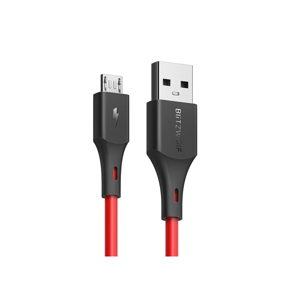 Kabel Micro USB BlitzWolf BW-MC12 2A 0,3m (czerwony)