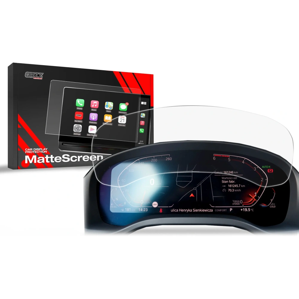 Folia matowa GrizzGlass CarDisplay Protection do BMW X3 G01 Live Cockpit 12,25" 2017-2024