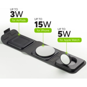 Kup Mophie Încărcător wireless Încărcător de călătorie 3in1 MagSafe (negru) - MPH67 - {ean13} - Sklep Home Screen