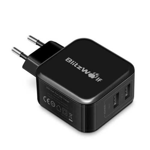 Kup BlitzWolf USB-Ladegerät BW-S2 4,8A 24W schwarz - BLZ107BLK - {ean13} - Sklep Home Screen