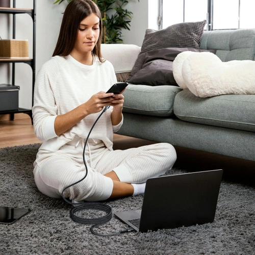 Kup Tech-Protect Cablu Ultraboost USB-A / USB-C 66W, 6A, 300cm Gri - THP2510 - {ean13} - Sklep Home Screen