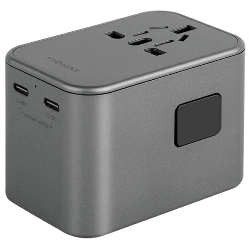 Buy ENERGEA Travel World Adapter GaN65 4w1 US/UA/EU/UK USB-A, 2xUSB-C, PD65W, PPS55W, QC3.0 gunmetal - ENG133 - {ean13} - Home Screen Store Europe