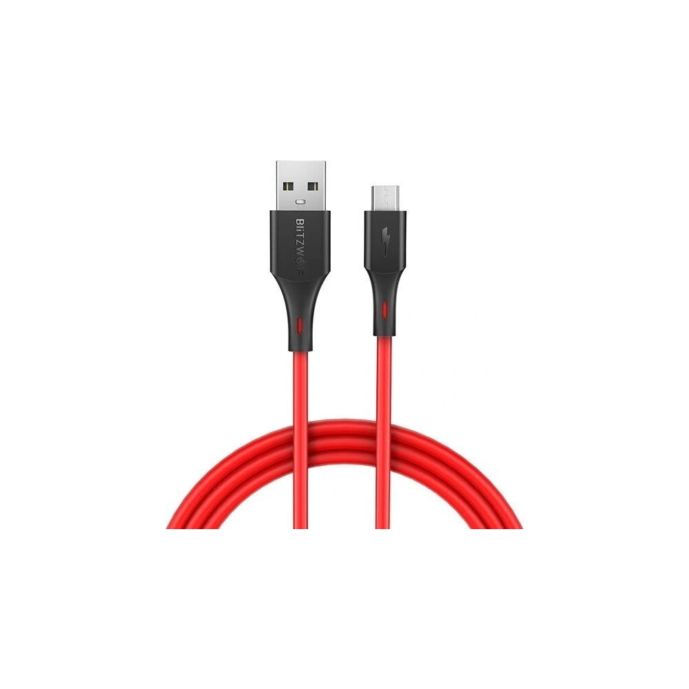 Kabel Micro USB BlitzWolf BW-MC14 2A 1,8m (czerwony)