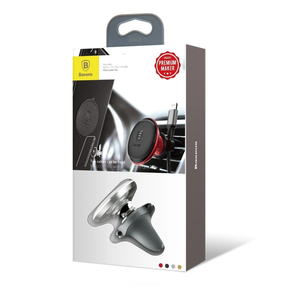 Magnetyczny uchwyt samochodowy do kratki Baseus Magnetic Air Vent (srebrny)