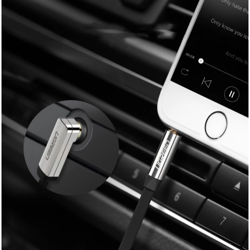 Kup Flaches Audio-Kabel UGREEN AV119 AUX Mini-Jack 3,5 mm 0,5 m schwarz - UGR1770 - {ean13} - Sklep Home Screen