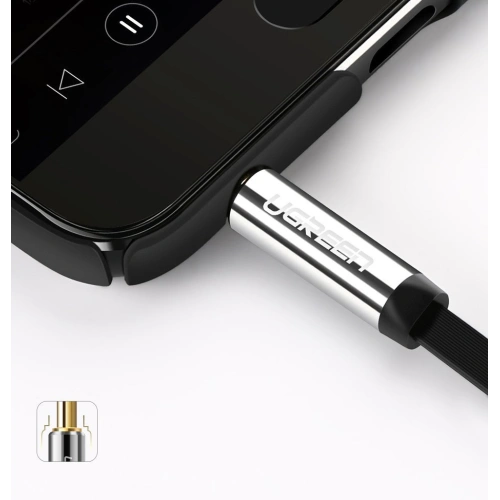 Kup UGREEN AV119 3.5 mm-es mini jack lapos szögletes audio kábel 0.5 m fekete - UGR1770 - {ean13} - Sklep Home Screen