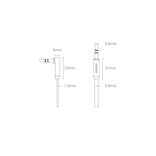 Kup UGREEN AV119 3.5 mm-es mini jack lapos szögletes audio kábel 0.5 m fekete - UGR1770 - {ean13} - Sklep Home Screen
