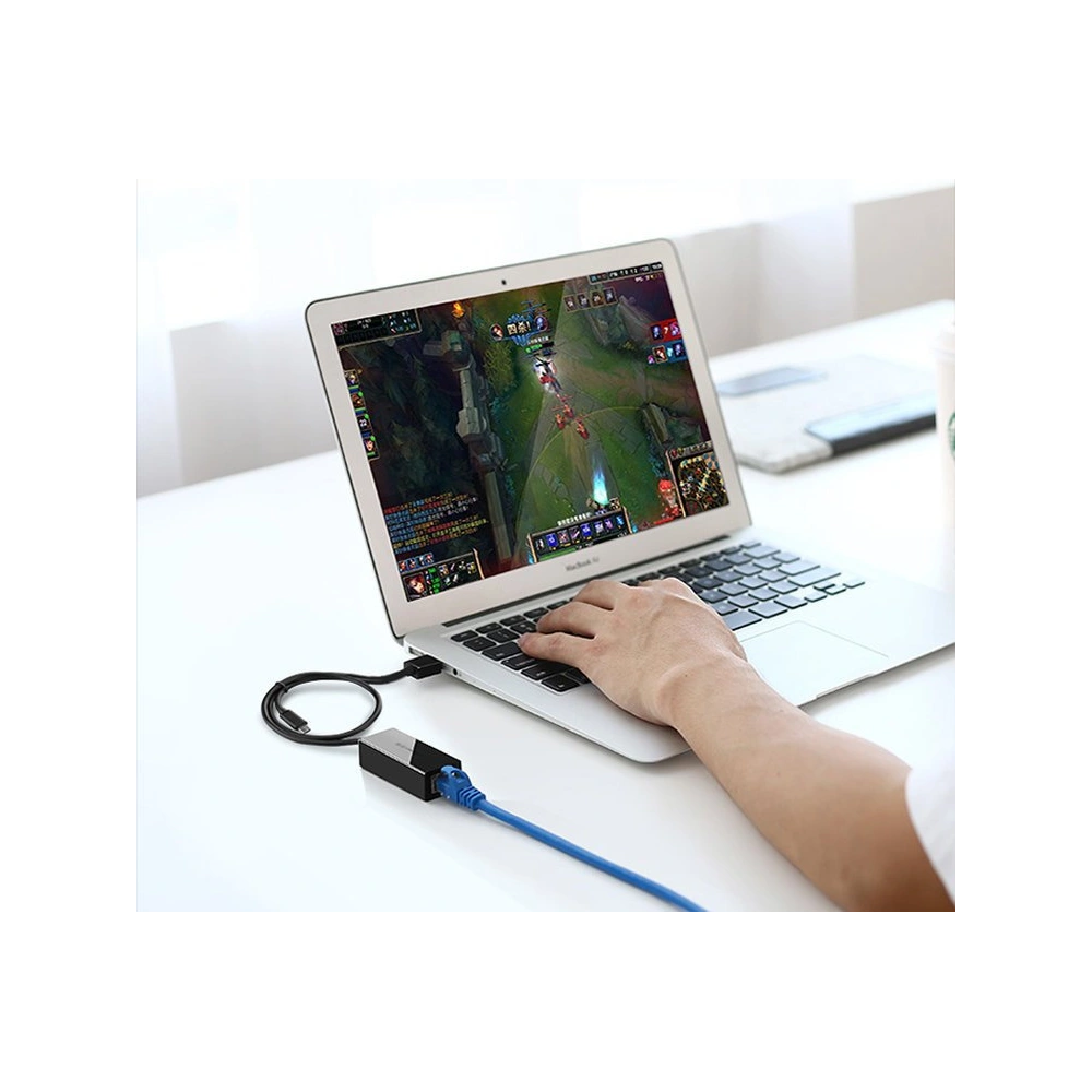 Zewnętrzna karta sieciowa UGREEN CR110 USB-A 2.0 / RJ45 100Mbps czarny