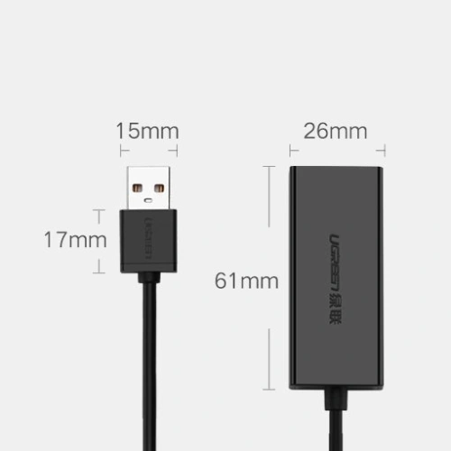 Kup Placă de rețea externă UGREEN CR110 USB-A 2.0 / RJ45 100Mbps negru - UGR1771 - {ean13} - Sklep Home Screen