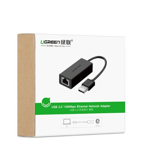 Kup Externe Netzwerkkarte UGREEN CR110 USB-A 2.0 / RJ45 100Mbps schwarz - UGR1771 - {ean13} - Sklep Home Screen