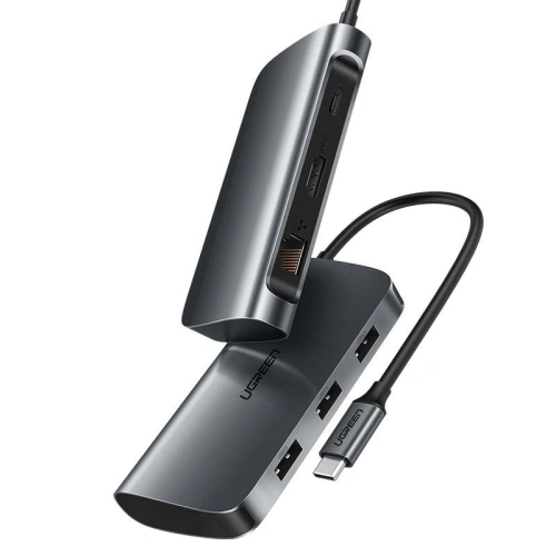 Kup Adaptér UGREEN 6v1 USB-C na HDMI 4K, 3x USB 3.0, Typ-C, RJ45 - UGR116 - {ean13} - Sklep Home Screen