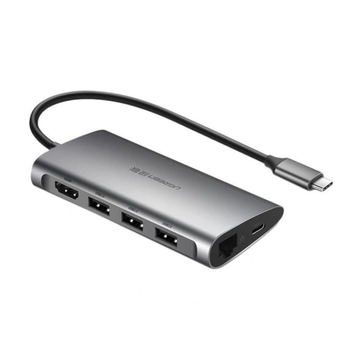 Kup Adaptor UGREEN 8w1 USB-C la HDMI 4K, 3x USB 3.0, Tip-C, RJ45, SD, Micro SD - UGR117 - {ean13} - Sklep Home Screen