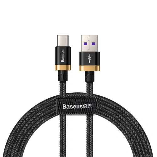 Kup Kabel USB-C Baseus Purple Gold Red, Huawei SuperCharge, 5A, 1m, 40W (černozlatý) - BSU577BLKGLD - {ean13} - Sklep Home Screen