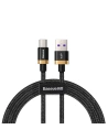 USB-C kábel Baseus Lila Arany Piros, Huawei SuperCharge, 5A, 1m, 40W (fekete-arany)
