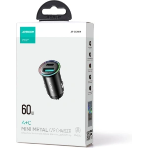 Buy Joyroom JR-CCN04 car charger 60W USB-A, USB-C black - JYR856 - {ean13} - Home Screen Store Europe