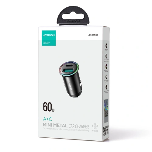 Kup Autoladegerät Joyroom JR-CCN04 60W USB-A, USB-C schwarz - JYR856 - {ean13} - Sklep Home Screen